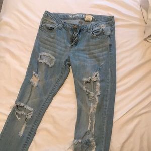 Distressed jeans